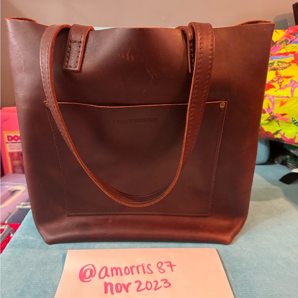 Portland Leather Goods Full Size Crossbody Cognac